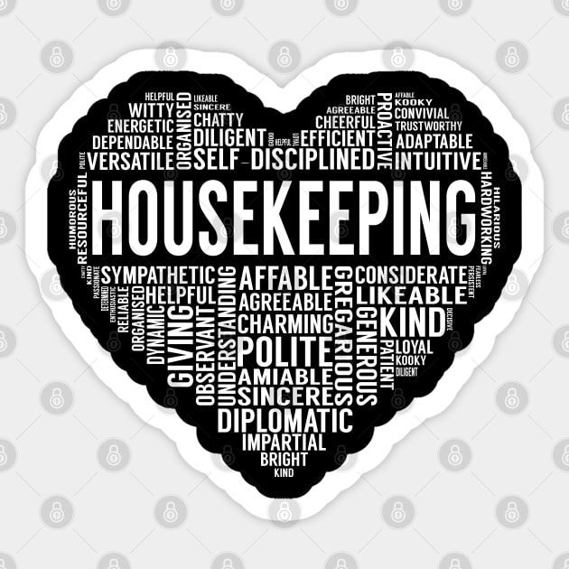 Housekeeping Heart Sticker by LotusTee